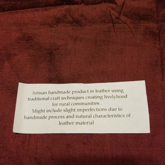 MEN'S/WOMEN'S HANDMADE CARD CASE BROWN LEATHER - Picture 4 of 4